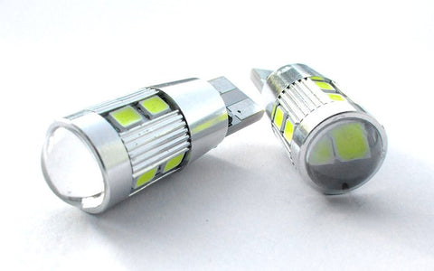 BBM Canbus 3W 10-SMD Wedge 5730 High Power CREE LED Light Extended Bulbs w/ Fish Eye Lens (White) - T10 158 168 175 194 2823 2825 W5W 912 921 (FREE SHIPPING)