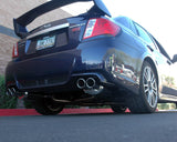 Agency Power Catback Exhaust System Polished Quad Tips - 2011-15 Subaru STI WRX Sedan