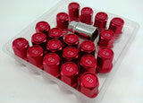 GDM Aluminum Lightweight Racing Lug Nuts Kit w/ Locks (20 Pcs) - Red, Blue, Black & Neo Chrome