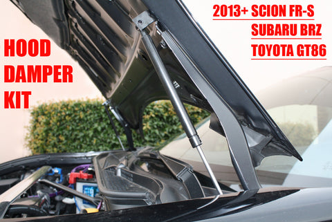 BBM Hood Damper Kit (Black / Carbon Fiber) - 2013+ SCION FR-S / SUBARU BRZ / TOYOTA GT86