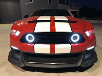 2015-17 Ford Mustang S550 Front Grille w/ LED DRL Ring